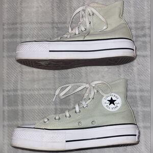 Converse Women's High-Top Platform Sneakers - Light Green Sz 6